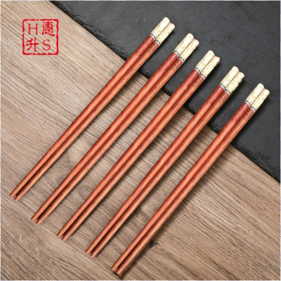 Bộ 10 & 20 đôi đũa ăn cao cấp đũa đẹp đũa sạch - Gỗ Trắc Khảm Ngọc Xà Cừ Cao Cấp