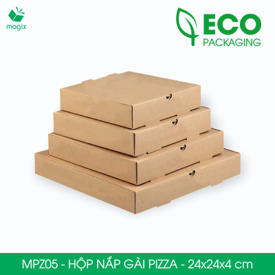 MPZ05 - 24x24x4 cm - 20 Hộp nắp gài pizza đa dụng - Hộp nắp gập, hộp carton gói hàng, hộp quà