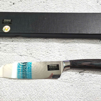 DAO - DAO BẾP NHẬT BẢN SANTOKU THÉP DAMASCUS MÃ A4 DT116 nt topcomshop vn