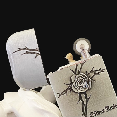 Vỏ Hột Quẹt Bật Lửa Xăng Đá HG05-HH Họa Tiết Hoa Hồng Độc Lạ - Nhiều màu