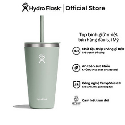 Bình giữ nhiệt Hydro Flask 28 oz All Around Tumbler with Straw Lid có năp ống hút -  Hàng chính hãng(Season 2024)