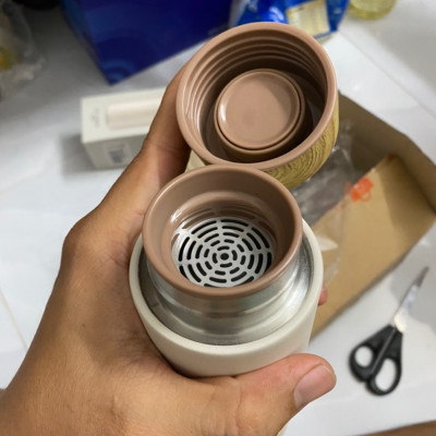 Bình Nước Giữ Nhiệt TRONSMART TS BOTTLE 400ml Nắp Gỗ - Gọn Nhẹ - Thời Trang - Giữ Nhiệt - Hàng Chính Hãng