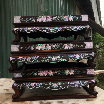 Khay trà gỗ trắc khảm ốc singgapore kt 22×35cm