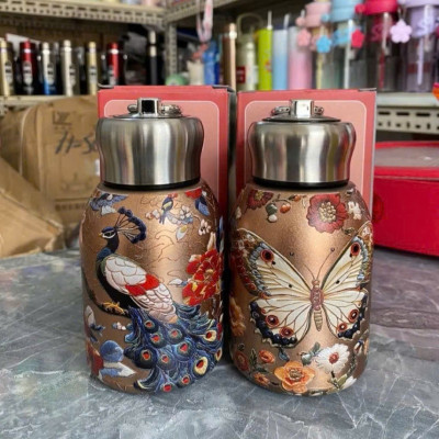 Bình Giữ Nhiệt Mini Con Công Sang Chảnh 300ml Lõi Inox Cao Cấp - Giữ Nhiệt Lâu, Dùng Đi Học Đi Làm - HÀNG CHÍNH HÃNG MINIIN