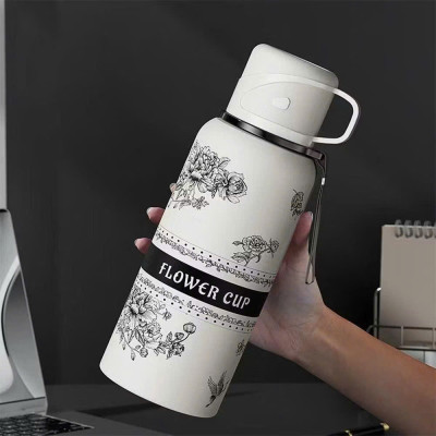 Bình Giữ Nhiệt Inox 800ml, Nắp Làm Cốc Uống Nước, Lưới Lọc Trà Cao Cấp - HÀNG CHÍNH HÃNG MINIIN