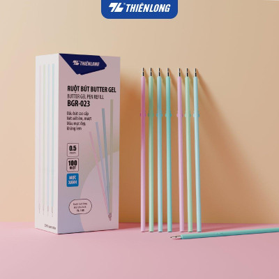 Combo 100 Ruột bút bi Officemate Thiên Long BGR-023 - Dùng cho bút PRO-027 - TL-105