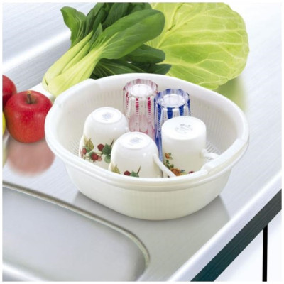 Bộ thau rổ 2 trong 1 đa năng Sanada 5.3L hàng Made in Japan