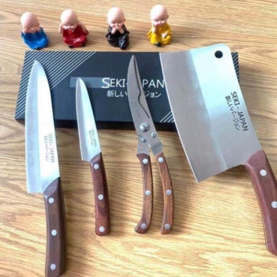 Bộ dao kéo seki nhật bản 4 món - nhật bản nội địa ( kéo gà seki)