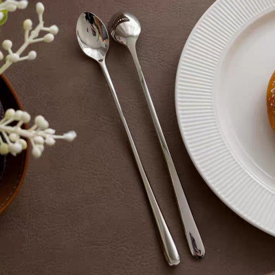 Sét 6 thìa muỗng cà phê khuấy đồ uống inox cao cấp - dài 24cm