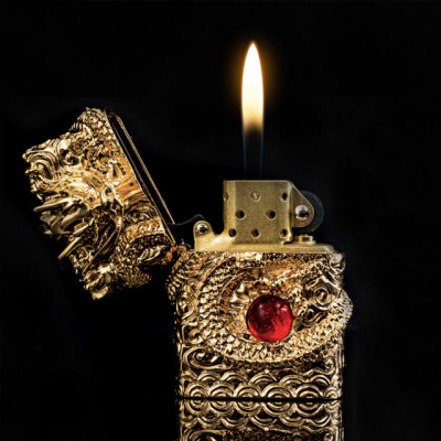 Vỏ Hột Quẹt Bật Lửa Xăng Bấc Đá Chief CF0972J Thiết Kế Họa Tiết Rồng Ôm Ngọc Đẹp Độc Lạ Sang Trọng Cao Cấp
