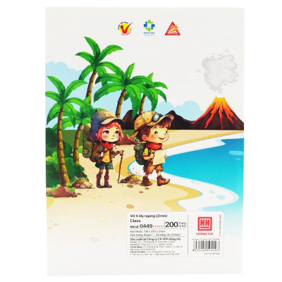 Tập Class Adventure - 4 Ô Ly - 200 Trang 80gsm - Hồng Hà 0449 (Mẫu Bìa Giao Ngẫu Nhiên)