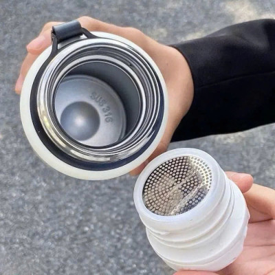 Bình Giữ Nhiệt Inox 800ml, Nắp Làm Cốc Uống Nước, Lưới Lọc Trà Cao Cấp - HÀNG CHÍNH HÃNG MINIIN