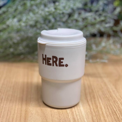 Cốc giữ nhiệt Here Inomata 320m có nắp xoay để đậy kín giữ nhiệt & đảm bảo an toàn vệ sinh - Hàng nội địa Nhật Bản |#Made in Japan|