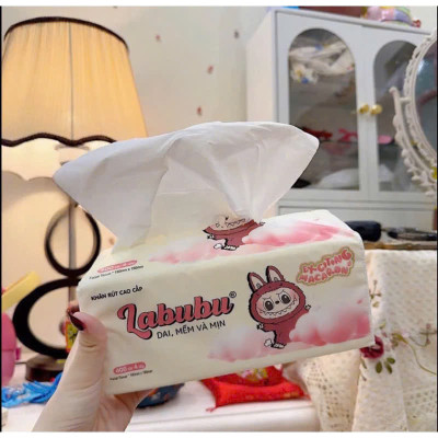 Phụ kiện nhà bếp -Combo 10 bịch giấy ăn Labubu 300 tờ - 4 lớp  / 1 gói siêu mềm mại siêu dai tiết kiệm và an toàn