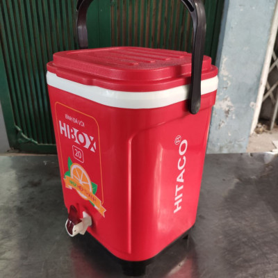 Bình Đựng Đá 20L Có Vòi, Quai Xách – Giữ Nhiệt Tốt, Hình Vuông Cao Chân Đế Chắc  Dùng Đựng Nước Thực Phẩm Đa Năng