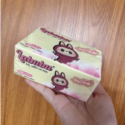 Sản phẩm phụ kiện phòng ăn -Combo 10 bịch giấy ănLabubu 300 tờ  - 4 lớp / 1 gói siêu mềm mại siêu dai tiết kiệm và an toàn