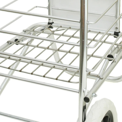 Xe đi chợ có giỏ Flana khung sàn thép - Hàng nhập khẩu