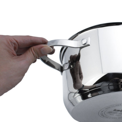 Bộ 3 nồi inox 304 cao cấp 5 đáy Kalpen Lermat L1 size 16,20,24cm hàng chuẩn Đức - Hàng chính hãng