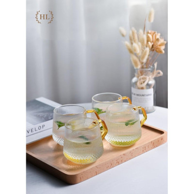 BỘ BÌNH CỐC BOROSILICATE SIÊU NHẸ - CHỊU NHIỆT - CƯỜNG LỰC | Bình cốc thuỷ tinh phong cách NORDIC vân kim cương (Mix Lẻ)