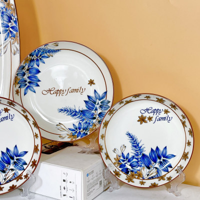 Bộ Bát Đĩa Cao Cấp Gosu Phong Cách Lá Xanh, họa tiết sắc nét độc đáo