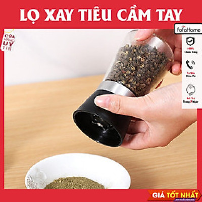 Lọ Xoay Tiêu Thủy Tinh Lọ Xay Hạt Tiêu Cầm Tay Siêu Nhanh Sang Trọng - Giao Màu Ngẫu Nhiên