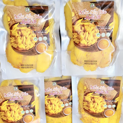 Ăn vặt siêu ngon, Xoài sấy dẻo muối ớt, nguyên vị 100% tự nhiên, nông sản sạch.