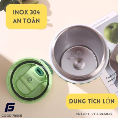 Bình/Cốc giữ nhiệt cao cấp FG Good Finish, inox 304, chống tràn, ly uống cafe, đựng nước, lạnh, nóng 6 - 8 tiếng