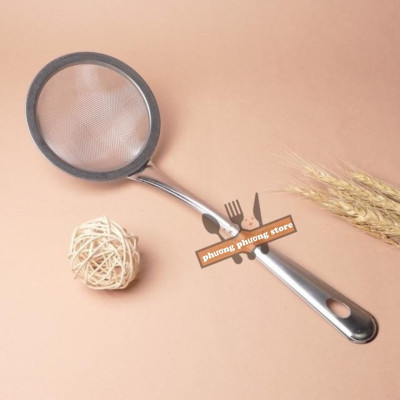 Dụng cụ Vợt dây lưới lọc bột lọc cặn cho dầu ăn và vớt hớt bọt loại lớn đáy sâu inox 304 cao cấp ( có nhiều size )