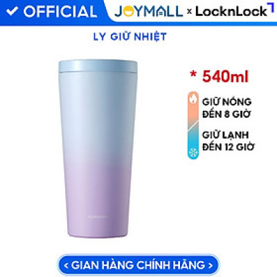 Ly giữ nhiệt LocknLock 540ml LHC4279VOL, LHC4279NBLK - Hàng chính hãng, Thép không gỉ SUS304, đế silicone - JoyMall