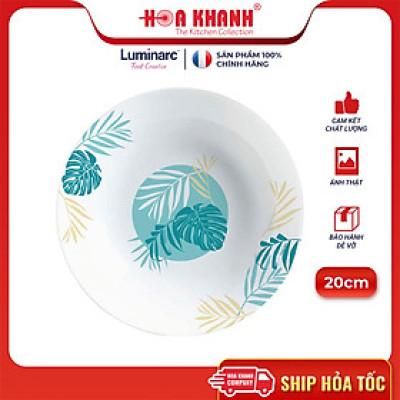 Đĩa Sâu Thuỷ Tinh Luminarc Diwali Hiwaii 20cm kháng vỡ, cường lực - 1 cái - V4922