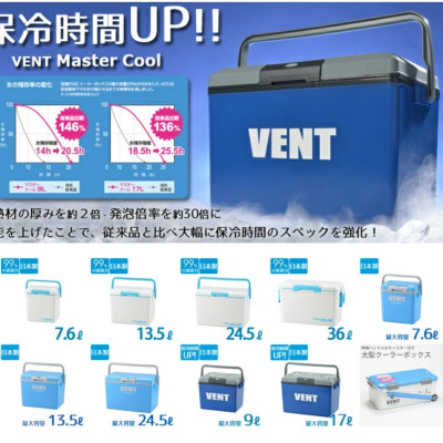 Thùng đựng đá giữ nhiệt Vent Sereno 7.6L dùng đi dã ngoại cắm trại - xuất xứ Nhật Bản