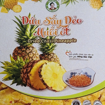 Ăn vặt siêu ngon - Dứa sấy dẻo muối ớt - nguyên vị 100% tự nhiên - nông sản sạch.