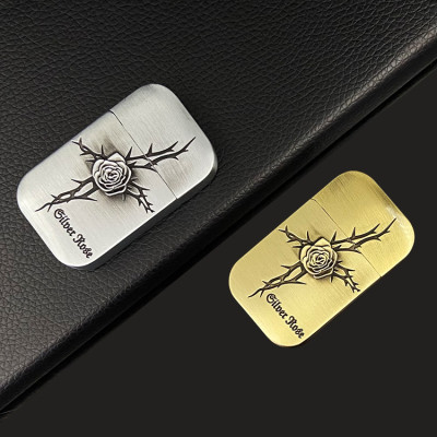 Vỏ Hột Quẹt Bật Lửa Xăng Đá HG05-HH Họa Tiết Hoa Hồng Độc Lạ - Nhiều màu