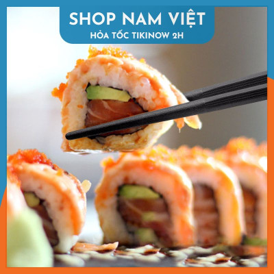 Combo 5 Đôi Đũa Thủy Tinh Đầu Đũa Vạt Xéo Trang Trí Họa Tiết Nhật Bản Phủ Bóng