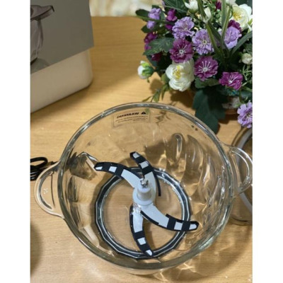 Máy Xay Thịt Cối Thủy Tinh Cao Cấp Lưỡi Dao Kép Dung tích 2,4 lít EJM186SLV (cam kết hàng chính hãng)