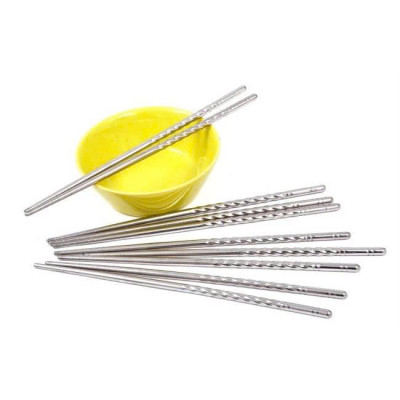 Set 2 vĩ  đũa inox đầu xoắn chống trượt, chống trơn khi gắp, không bị đen, mốc, chịu lực tốt, khó cong, vênh dễ cầm nắm , an toàn và  tiện lợi
