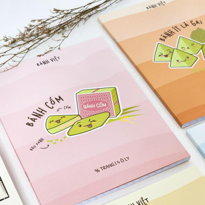 Tập Học Sinh Bánh Việt - Miền Nam - 4 Ô Ly - 96 Trang 80gsm - The Sun 03 - Bánh Ít Lá Gai