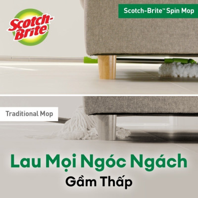Bộ cây lau nhà thông minh 360 độ một lồng giặt 3M SCOTCH-BRITE 