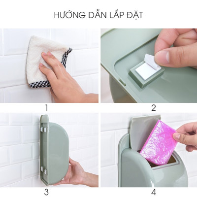 Hộp đựng túi nilong - Đựng túi nilong - Hộp đựng túi nilong (Tặng kèm Sticker)- Hàng Việt Nhật