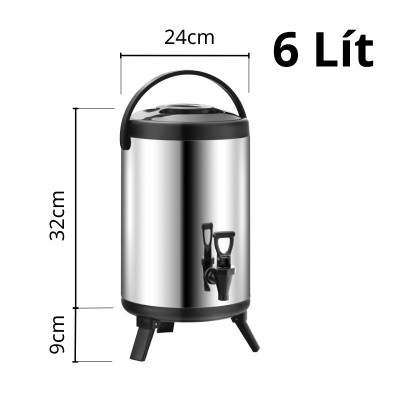 Bình Ủ Trà, Bình Đựng Trà Sữa Giữ Nhiệt Cỡ Lớn, Chất Liệu INOX 304