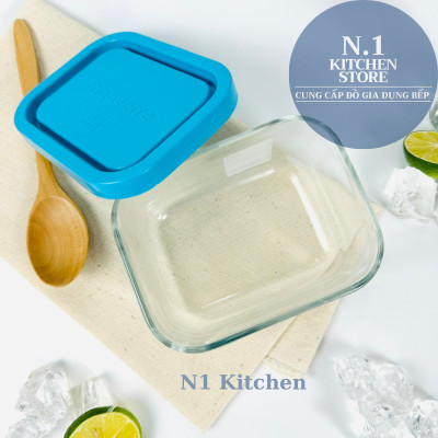 Hộp thủy tinh trữ đông Frigoverre chữ nhật 13x10 cm - 400ml - Bormioli Rocco Ý - Hàng chính hãng