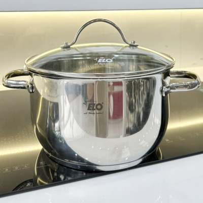 Nồi Inox ELO Luna Plus 24cm vung kính dùng bếp từ Hàng chính hãng