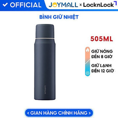 Bình giữ nhiệt Lock&Lock 505ml Maman Cup Vacuum Bottle Màu Xanh Navy LHC1487NVY - Hàng chính hãng, nắp dùng làm cốc nước uống - JoyMall