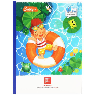 Combo 5 Vở 5 Ô Ly 96 Trang 80gsm Class Sunny - Hồng Hà 0307 (Mẫu Màu Giao Ngẫu Nhiên)