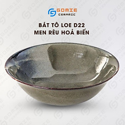 Bát Tô Loe Men Rêu D22 - Gốm Sứ Cao Cất Bát Tràng