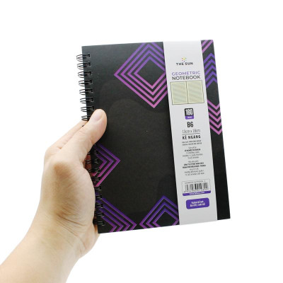 Sổ Lò Xo Bìa Cứng Geometric B6 - Kẻ Ngang - 160 Trang 80gsm - The Sun 04