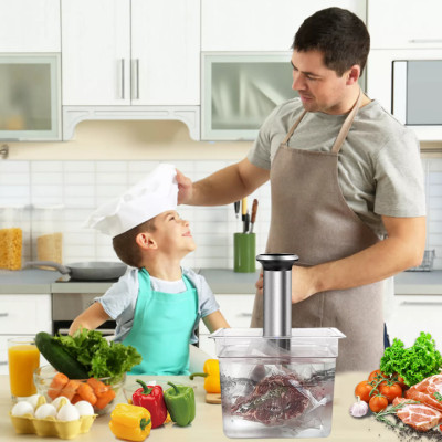 Máy nấu chậm Sous Vide thương hiệu BioloMix SV-8006 hệ thống nhiệt tuần hoàn 3D - Màn hình LED điều khiển chính xác kỹ thuật số - Hàng Nhập Khẩu