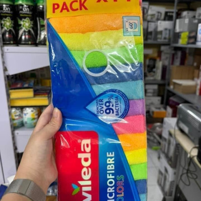 SET 14 KHĂN LAU BẾP CẦU VỒNG - LAU BÁT VILEDA XXL Hàng chính hãng