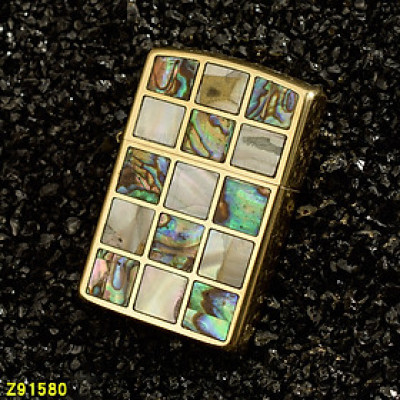 Vỏ Hột Quẹt Bật Lửa Xăng Đá Zorro Z91580, Z91568 Bằng Đồng Nguyên Chất Khảm Trai Nhiều Họa Tiết Cực Đẹp