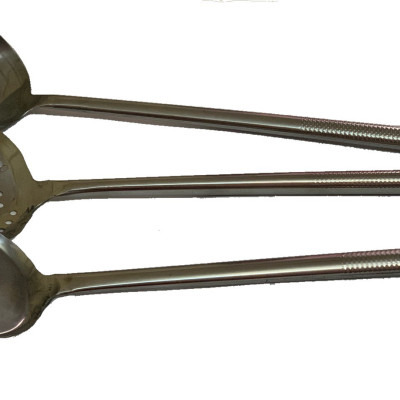 Muôi múc canh công nghiệp  INOX cỡ đại cán dài 51cm dành cho bếp ăn tập thể, nhà hàng, khách sạn